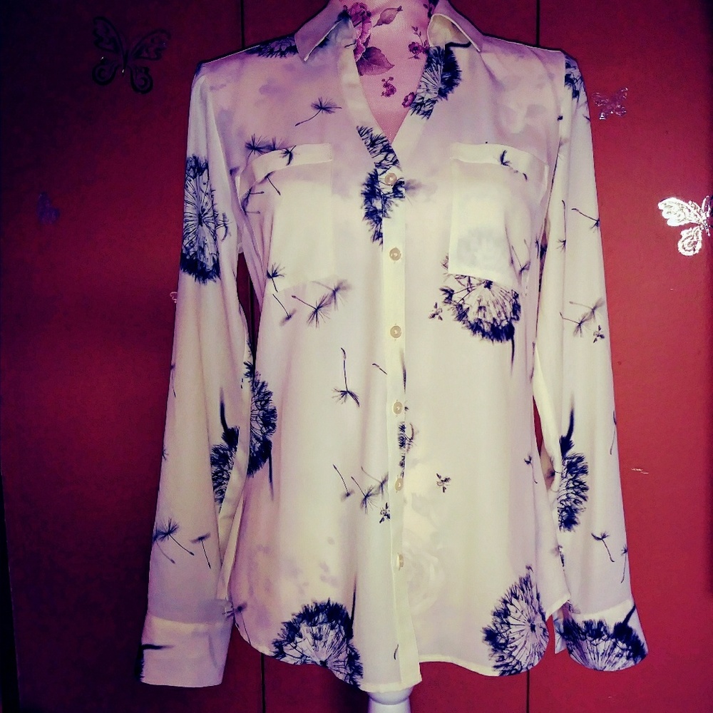 Express Portofino Shirt off white/black Dandelions